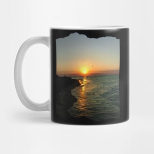 Beautiful photography of ocean waves and sunset sky landscape USA nature lovers Mug